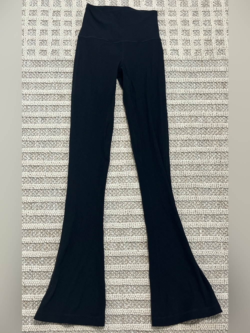Lululemon Black Ribbed Align Mini Flare Yoga Pants - Size 2